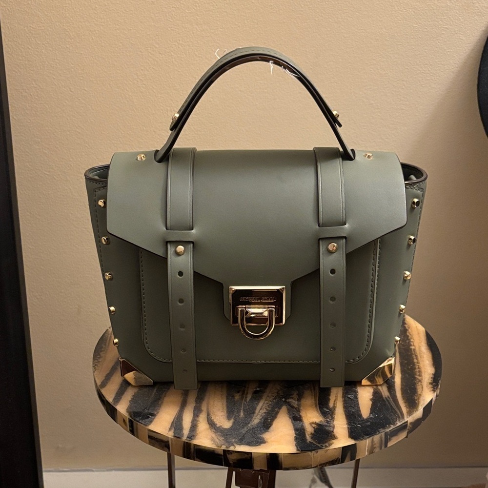 Michael Kors Olive Green Satchel Bag